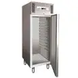 UPRIGHT FRIDGE - STAINLESS STEEL AISI 304 - FOR BAKERIES - VENTILATED COOLING - Mod. G-PA800TN - GROSS CAPACITY Lt 737 - SINGLE SOLID DOOR - TEMPERATURE RANGE +2°/+8°C - Dimensions cm L74 x D99 x h201 - CE APPROVED