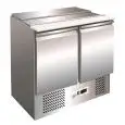 REFRIGERATED SALADETTE - STAINLESS STEEL AISI 304 - Mod. G-S900 - STATIC COOLING - GASTRONORM 1/1 (cm 53x32,5) - DOUBLE SOLID DOOR - TEMPERATURE RANGE +2°/+8°C - Dimensions cm L90 x D70 x h85 - CE APPROVED