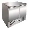 REFRIGERATED SALADETTE AND COUNTER - STAINLESS STEEL AISI 304 - Mod. G-S901 - STATIC COOLING - GASTRONORM 1/1 (cm 53x32,5) - DOUBLE SOLID DOOR - TEMPERATURE RANGE +2°/+8°C - Dimensions cm L90 x D70 x h85 - CE APPROVED