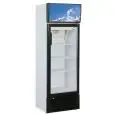 UPRIGHT FRIDGE - PAINTED STEEL/ALUMINIUM EXTERIOR - FOR BEVERAGES - STATIC COOLING - Mod. G-SNACK176SC - CAPACITY Lt 171 - SINGLE GLASS DOOR - TEMPERATURE RANGE +2°/+8°C - Dimensions cm L55 x D45 x h165 - CE APPROVED
