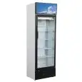 UPRIGHT FRIDGE - PAINTED STEEL/ALUMINIUM EXTERIOR - FOR BEVERAGES - STATIC COOLING - Mod. G-SNACK290SC - CAPACITY Lt 290 - SINGLE GLASS DOOR - TEMPERATURE RANGE +2°/+8°C - Dimensions cm L59,5 x D57,5 x h183 - CE APPROVED