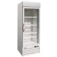 UPRIGHT FREEZER - PAINTED METAL EXTERIOR - FOR SNACK BARS - VENTILATED COOLING - Mod. G-SNACK420BTG - CAPACITY Lt 578 - SINGLE GLASS DOOR - TEMPERATURE RANGE -18º/-22ºC - Dimensions cm L68 x D63 x h213 - CE APPROVED