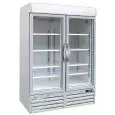 UPRIGHT FREEZER - PAINTED METAL EXTERIOR - FOR SNACK BARS - VENTILATED COOLING - Mod. G-SNACK930BTG - CAPACITY Lt 1078 - DOUBLE GLASS DOOR - TEMPERATURE RANGE -18º/-22ºC - Dimensions cm L137 x D63 x h213 - CE APPROVED