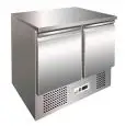 REFRIGERATED SALADETTE - STAINLESS STEEL AISI 304 - Mod. G-SS45BT - STATIC COOLING - GASTRONORM 1/1 (cm 53x32,5) -  DOUBLE SOLID DOOR - TEMPERATURE RANGE -12º/-18ºC - Dimensions cm L94,3 x D70 x h85 - CE APPROVED