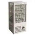REFRIGERATED COUNTERTOP DRINKS DISPLAY - GLASS ON 4 SIDES - Mod. G-TCBD68 - TEMPERATURE RANGE +2º/+8ºC - Capacity Lt. 68 - Supply SINGLE PHASE 230V/1/50Hz - Power W 160 - Dimensions cm L42,8 x D38,6 x h92,4 - Weight Kg 33