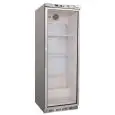 UPRIGHT FRIDGE - STAINLESS STEEL - STATIC COOLING - ECO - Mod. G-ER400GSS - SINGLE GLASS DOOR - CAPACITY LT 350 - TEMPERATURE RANGE +2º/+8ºC - Dimensions cm L60 x D58,5 x h185,5 - CE APPROVED