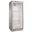 UPRIGHT FRIDGE - STAINLESS STEEL - STATIC COOLING - ECO - Mod. G-ER600GSS - SINGLE GLASS DOOR - CAPACITY LT 570 - TEMPERATURE RANGE +2º/+8ºC - Dimensions cm L77,7 x D69,5 x h189,5 - CE APPROVED
