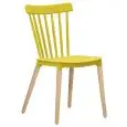 Sedia - colour giallo - Legs in beechwood, scocca in polypropylene - Model 1322-Z87-Y