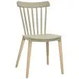 Sedia - colour verde - Legs in beechwood, scocca in polypropylene - Model 1322-Z87BE-01