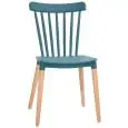 Sedia - colour blu - Legs in beechwood, scocca in polypropylene - Model 1322-Z87DV-01