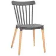 Sedia - colour grey - Legs in beechwood, scocca in polypropylene - Model 1322-Z87G-01