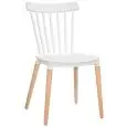 Sedia - colour white - Legs in beechwood, scocca in polypropylene - Model 1322-Z87W--01
