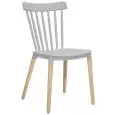 Sedia - colour Grey - Legs in beechwood, scocca in polypropylene - Model 1322-Z87WLG-new