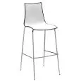 BI-COLOUR STOOL ZEBRA - MOD. 2561 - HEIGHT cm 65 - 4-LEG CHROME-PLATED STEEL TUBE - POLYMER BODY - INDOOR USE - DIMENSIONS cm L 48 x D 51 x H 103 - DISMANTLED - EC STANDARDS