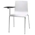 CHAIR ALICE CHAIR - MOD. 2678 - WITH FLIP OVER WRITING TABLET  - HOLLOW STEEL STRUCTURE ø mm 16 CHROME-PLATED - ENGINEERING PLASTIC BODY - FOR INDOOR USE - STACKABLE - DIM. cm L 55 x D 52 x H 82 - EC STANDARDS