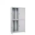 PLASTIC-COATED ZINC wardrobe locker - N.4 COMPARTMENTS - n.4 tier doors - Dimensions cm W80 x D50 h180