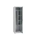 PLASTIC-COATED ZINC broom storage wardrobe locker - n. 1 door - Dimensions cm W45 x D50 h200