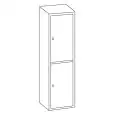 PLASTIC-COATED ZINC wardrobe locker - N.2 COMPARTMENTS - n.2 tier doors - Dimensions cm W45 x D40 h180