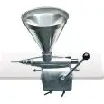 MANUAL DONUT FILLER - Mod DOSIEMME - Stainless steel piston - Hopper capacity 7L - Dose 1 to 60 grammes - Dimensions cm L 37 X D 38 X H 52 - CE APPROVED