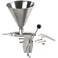 MANUAL DONUT FILLER - Mod DOSIMINI - Stainless steel piston - Hopper capacity 3L - Dose 1 to 12 grammes - Dimensions cm L 25 X D 20 X H 44 - CE APPROVED
