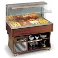 HOT WALL BUFFET DISPLAY - MOD. WALLDRY - WOODEN FRAME - STAINLESS STEEL TANK - TEMPERATURE °C +30/+70