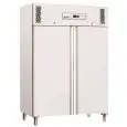 UPRIGHT FRIDGE - PAINTED STEEL/ALUMINIUM EXTERIOR - STATIC COOLING - Mod. G-GNB1200TN - GASTRONORM 2/1 (cm 65x53) - DOUBLE SOLID DOOR - GROSS CAPACITY LT 1104 - TEMPERATURE RANGE +2°/+8°C - Dimensions cm L134 x D80 x h201 - CE APPROVED
