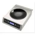 INDUCTION HOB WOK - Mod. INDW 350 K - Glass ceramic plate - LED display - Induction surface mm 140 ÷ mm 220 - Power kW 3,5 - Single phase - Dimensions cm L 34 x D 44 x 11,5h - EC standards