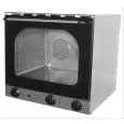ELECTRIC CONVECTION OVEN WITH HUMIDIFIER - Mod. S 4 - Suitable for gastronomy, bakery and patisserie - Stainless steel interior and exterior - Capacity n. 4 aluminium trays cm 44x31,5 - Power W 4670 - Single phase - Dimensions cm L 59,5 x D 57 x 57h - EC 