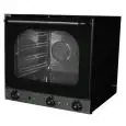 ELECTRIC CONVECTION OVEN WITH HUMIDIFIER - Mod. S 4 ECO - Suitable for gastronomy, bakery and patisserie - Galvanized laminate interior and exterior - Capacity n. 4 aluminium trays cm 44x31,5 - Power W 4670 - Single phase - Dimensions cm L 59,5 x D 57 x 5