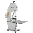 BONE BANDSAW mod. SO183A complete with base - ANODIZED - THREE PHASE - Blade mm 1830 - Power hp 1 - 750W   230/400V  THREE PHASE  - Blade mm 1830 - Useful cut height  mm 225 x 200 width - EC standards - ANODIZED