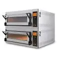 ELECTRIC OVEN SUITABLE FOR PIZZA, BREAD AND PASTRY - Mod. US 66 D - ELECTRONIC CONTROL WITH DISPLAY - N. 2 chambers - Firebrick oven base or firebrick oven base and top - Static - Low power consumption - Humidity control  - Chamber dimensions cm L 83 x D 