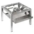 STOCKPOT - 1 GAS BURNER - MOD. SP6050L - PILOT LIGHT - Power kW 14 - DIMENSIONS cm L 60 x D 60 x 50 h