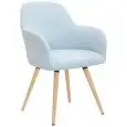 Poltrona - colour blu - Structure in metal painted, legs in wood, scocca imbottita, rivestimento in tessuto o ecopelle - Model 1335-W58-AZ-01