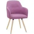 Poltrona - colour viola - Structure in metal painted, legs in wood, scocca imbottita, rivestimento in tessuto o ecopelle - Model 1335-W58-LR-01