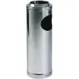 STAINLESS STEEL CIGARETTE BIN - MOD. AV4651 - With chrome-plated mesh lid - Dim. cm ø 25 x h 70
