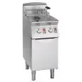 GAS FRYER - MELTING LINE - MOD. FG9207MT - "MELTING" TECHNOLOGY: PROGRAMMED AND GRADUAL INTERMITTENT ELECTRONIC TEMPERATURE CONTROL - N. 2 LT TANKS. 8 + 8 OF OIL - N. 1 NEUTRAL COMPARTMENT WITH DOOR - DIMENSIONS Cm L 40 X P 90 X h 90 - Weight Kg 88