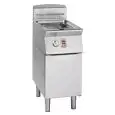 GAS FRYER - MELTING LINE - MOD. FG9421MP - "MELTING" TECHNOLOGY: PROGRAMMED AND GRADUAL INTERMITTENT ELECTRONIC TEMPERATURE CONTROL - EXCHANGERS OUTSIDE THE TANK - N. 1 TANK LT. 21 OF OIL - N. 1 NEUTRAL COMPARTMENT WITH DOOR - DIMENSIONS Cm L 40 X P 90 X 