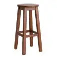 PUB STOOL - MOD. SG 081 - STRUCTURE AND SEAT IN STAINED BEECH WOOD - FOR INDOOR USE - DIM. Cm L 35 x D 35 x H 77 - CE STANDARD