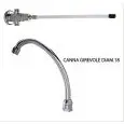 KNEE-OPERATED FAUCET FOR HANDWASH SINK - MOD. RCPGIN - PVC TAP - SWIVEL SPOUT WITH BASE