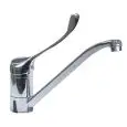 SINK FAUCET - MOD. MFBLS2 - SINGLE HOLE AND SINGLE LEVER - LONG METAL LEVER - BARREL ø 22 cm - FIXING HOLE ø 32 mm