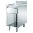 Stainless steel drawer unit - n. 1 drawer - worktop thickness cm 4 - with upstand