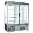 REFRIGERATED PATISSERIE AND ICE CREAM DISPLAY - MOD. TEK/53 - ANODIZED ALUMIIUM EXTERIOR - LOW-E GLASS - TEMPERATURE °C +5/-25; -5/+10 - TWO SEPARATE COMPARTMENTS - SINGLE PHASE SUPPLY - VENTILATED COOLING - SELECTION OF DISPLAY GLASS ON 1, 2, 3 or 4 SIDE