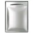 SINGLE STAINLESS STEEL DOOR - Line ICE - Mod. IC SP60 - Interchangeable magnetic gasket - Rounded corners - Bench hole cm L 44,5 x 60,4 H
