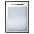 SINGLE GLASS DOOR - Line ICE - Mod. IC SPV60 - Interchangeable magnetic gasket - Rounded corners - Bench hole cm L 44,5 x 60,4 H