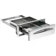 STAINLESS STEEL SERVICE DRAWER - Line ICE - Mod. IC CS P40 - Rounded corners - Bench hole cm L 35 x 14 H - Depth of drawer cm 44,4