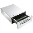 STAINLESS STEEL COFFEE DRAWER - Line ICE - Mod. IC CBP40 - Rounded corners - Tank to remove liquid residues - Bench hole cm L 35 x 14 H - Depth of drawer cm 45,6