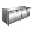 REFRIGERATED COUNTER - STAINLESS STEEL AISI 304 - FOR BAKERIES - VENTILATED COOLING - Mod. G-PA3100TN - TRIPLE SOLID DOOR - GROSS CAPACITY Lt 580 - TEMPERATURE RANGE +2°/+8°C - Dimensions cm L202 x D80 x h86 - CE APPROVED