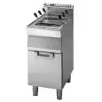 GAS PASTA COOKER ON MOBILE - MOD. 70/40 CPG - Neutral compartment with door - N. 1 tank Lt. 40 - Power kW 11,8 - Dimensions: cm W 40 x D 70 x H 85 - CE standard