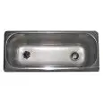 Portionator washer tray - 2 holes - Two holes for loading (3/8") and water discharge (1/2") - Dimensions cm 27x11 - Height cm 12