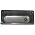 Portionator washer tray - 1 hole for water drain (1/2") - Dimensions cm 27x11 - Height cm 12